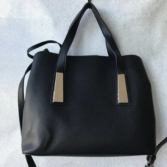 STEVE MADDEN BGRAMER Black SATCHEL/Crossbody 3 compartments inside w Card Case - Picture 2 of 10